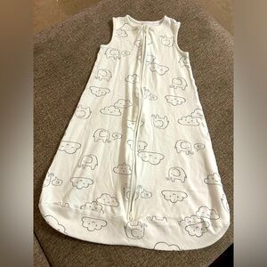 Carter's White Baby Sleep Sack with Elephant Design Wearable Blanket Boy or Girl